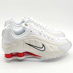 Nike Shox R4 Shoes Size 7 Y White/White-Phantom CW2626-102 Big Kids GSNEW